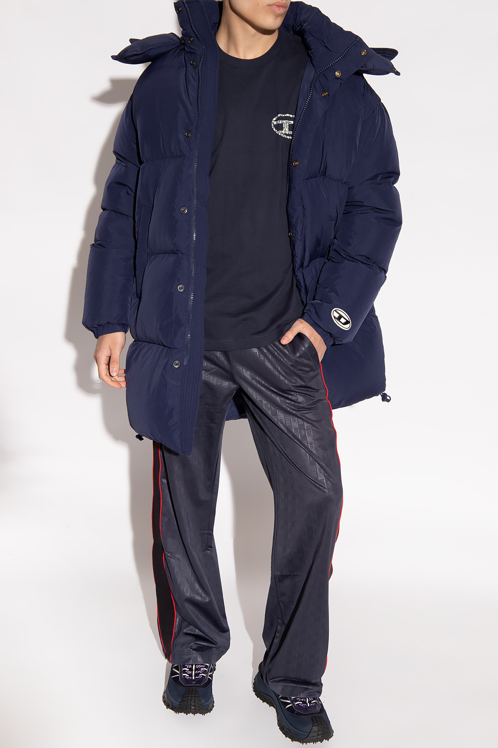 Navy blue 'W - LONG - NW' down jacket Diesel - Mission